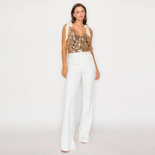 Sparkle little star top - CHAMPAGNE