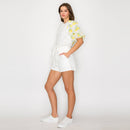 Yellow Flowers Puff Sleeve Top