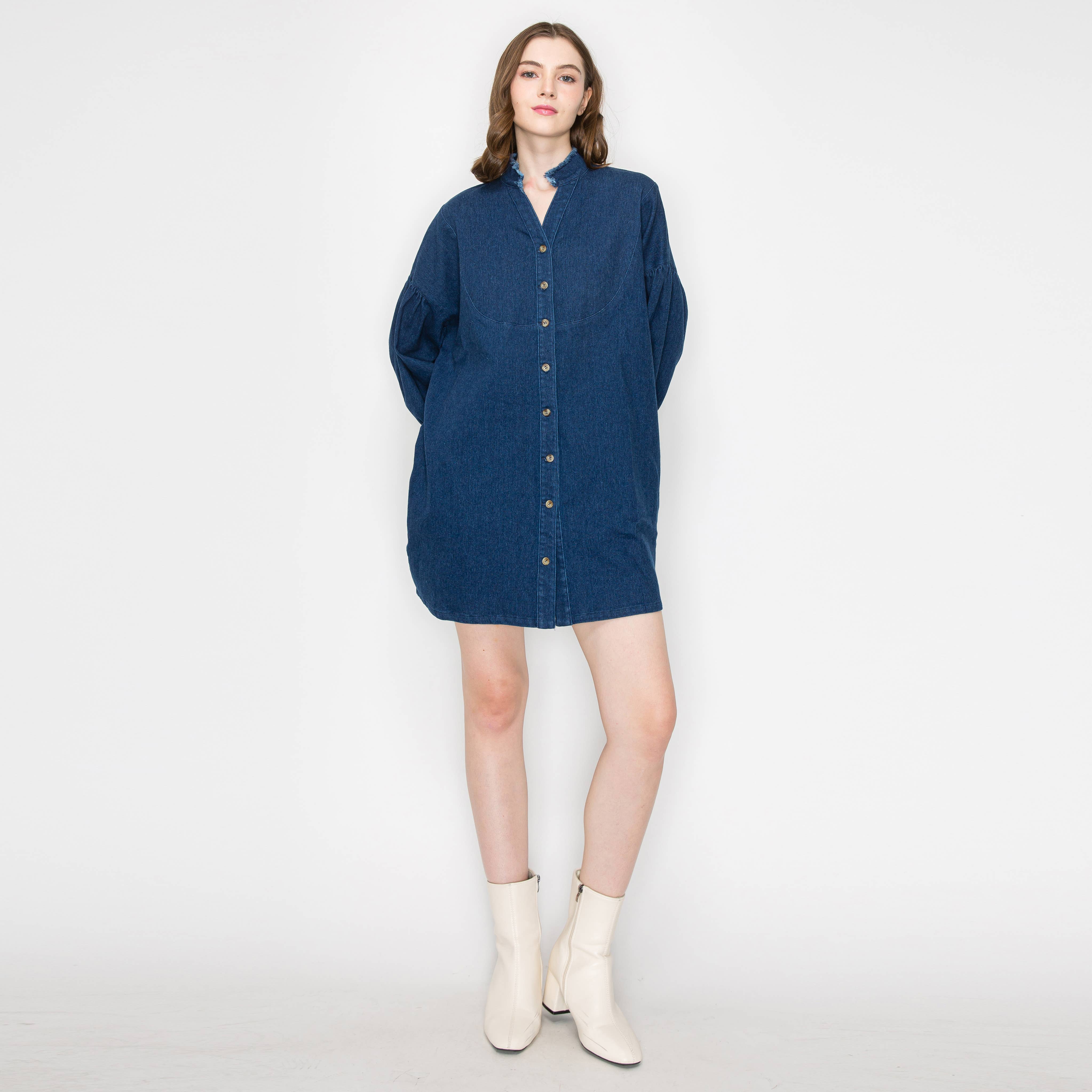 Denim mini dress