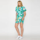 Summer Flower with Shell Shift Mini Dress