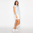 Cloud Blue Jacobian Eyelet Blouse