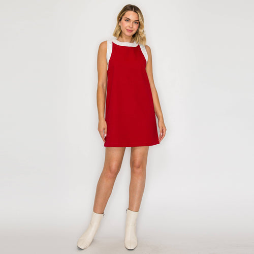 CRIMSON Retro Mod Look Mini dress - LWD2903