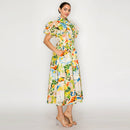 AURORA FLORA Shirts Midi Dress