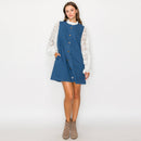 Scallop lover denim mini dress