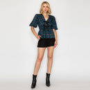 Eloise Green Tartan Checker Peplum Top