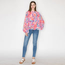 Print long-sleeved top