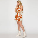The Four Seasons Shift mini Dress in Rust