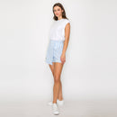 Ruffle Ruffle Stripe Skort - Blue & White Stripe