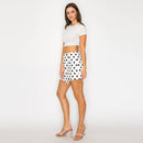 I LOVE POLKA DOTS White Skort