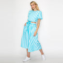 Turquoise Blue Stripe Set