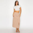 Modern Stripe Midi Skirt