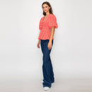 Coral Cotton Embroidery Top