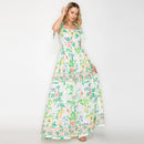 Summer Romantic Garden with Shell Maxi Dress