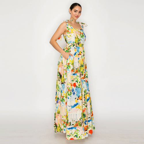 AURORA FLORA Maxi Dress