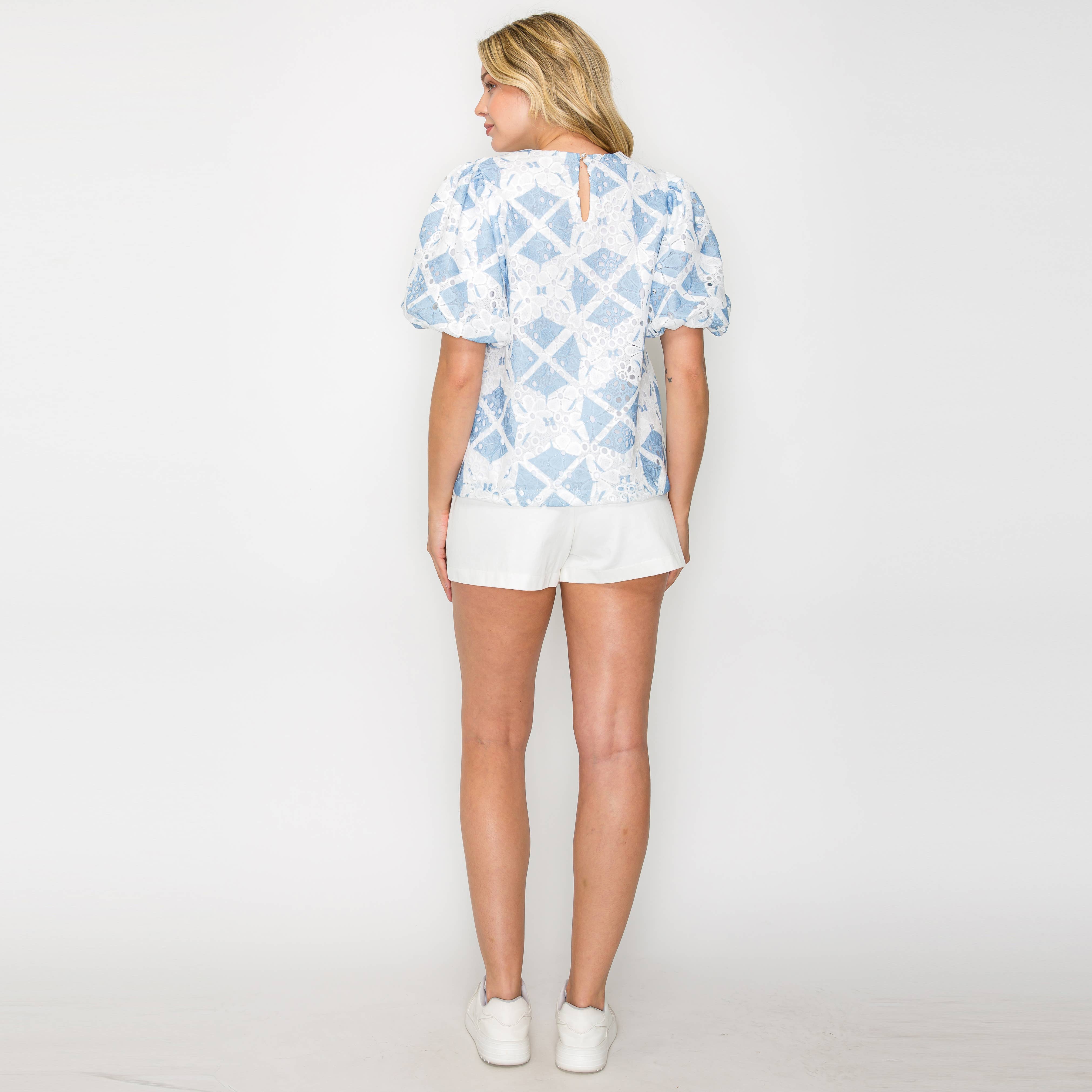 Lace Print on Lace Top