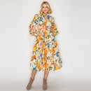 Harvest Flower Midi Dress