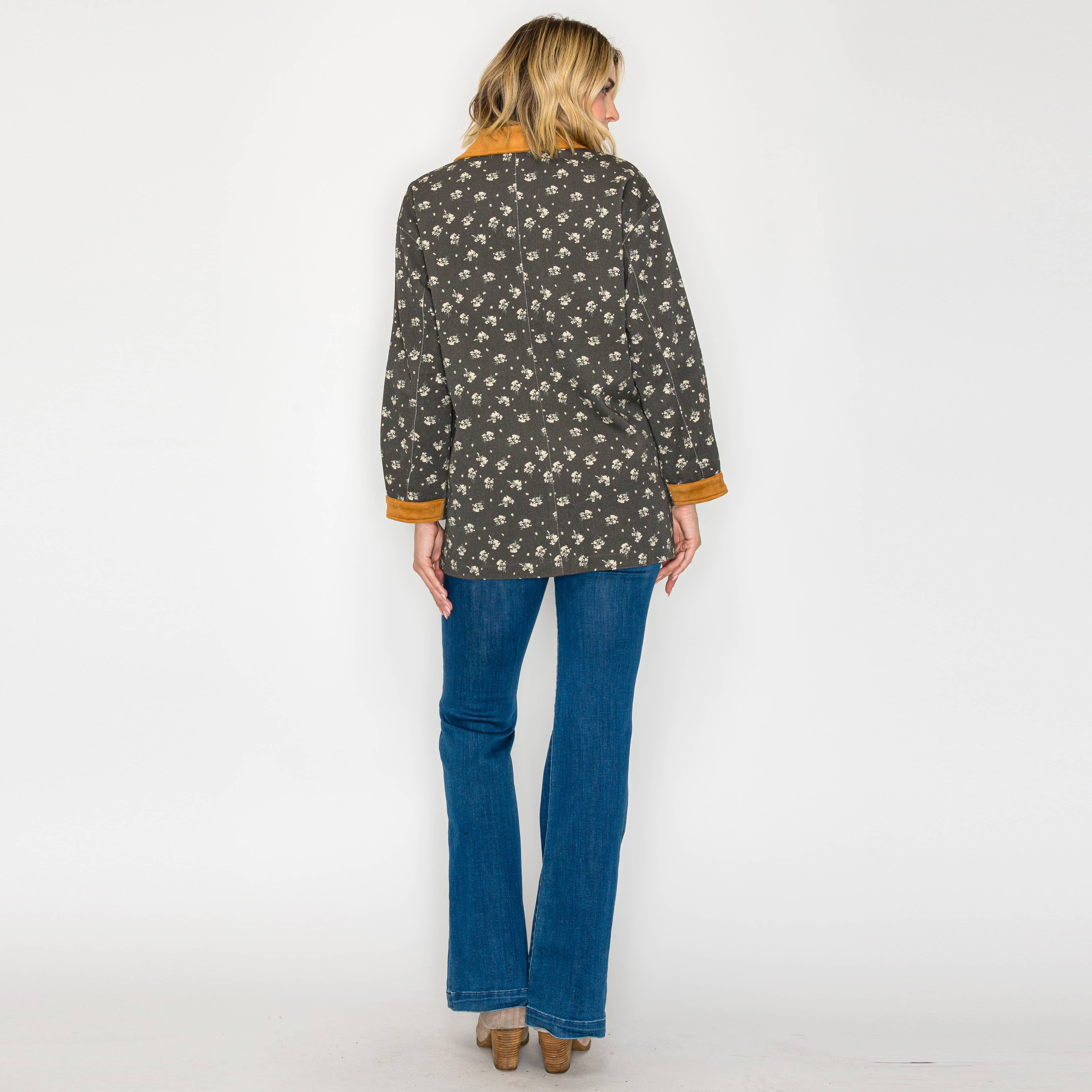 Meadow Stroll Floral Quilted Barn Jacket
