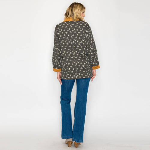 Meadow Stroll Floral Quilted Barn Jacket