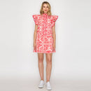 Pink Bandana Print Cotton Mini Dress