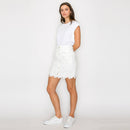 Lovely White Daisy Mini Skirt