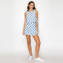 Sky Dot Side-Tie Top
