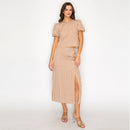 Modern Stripe Midi Skirt