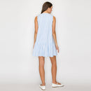 Dreamy Blue Stripe Mini Dress