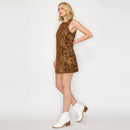 Love Story Brown Paisely Mini Dress