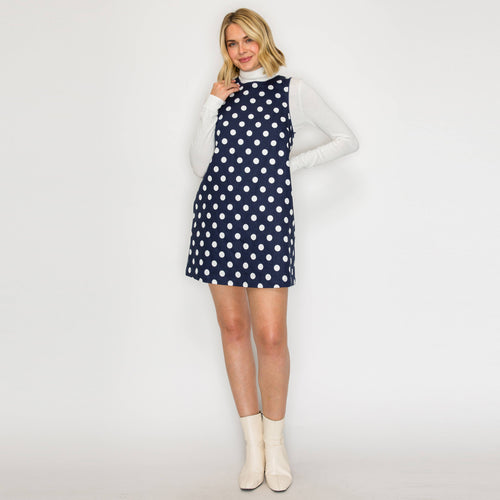 I LOVE POLKA DOTS Navy Mini Dress