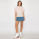 Daisy Flower Embroidery top
