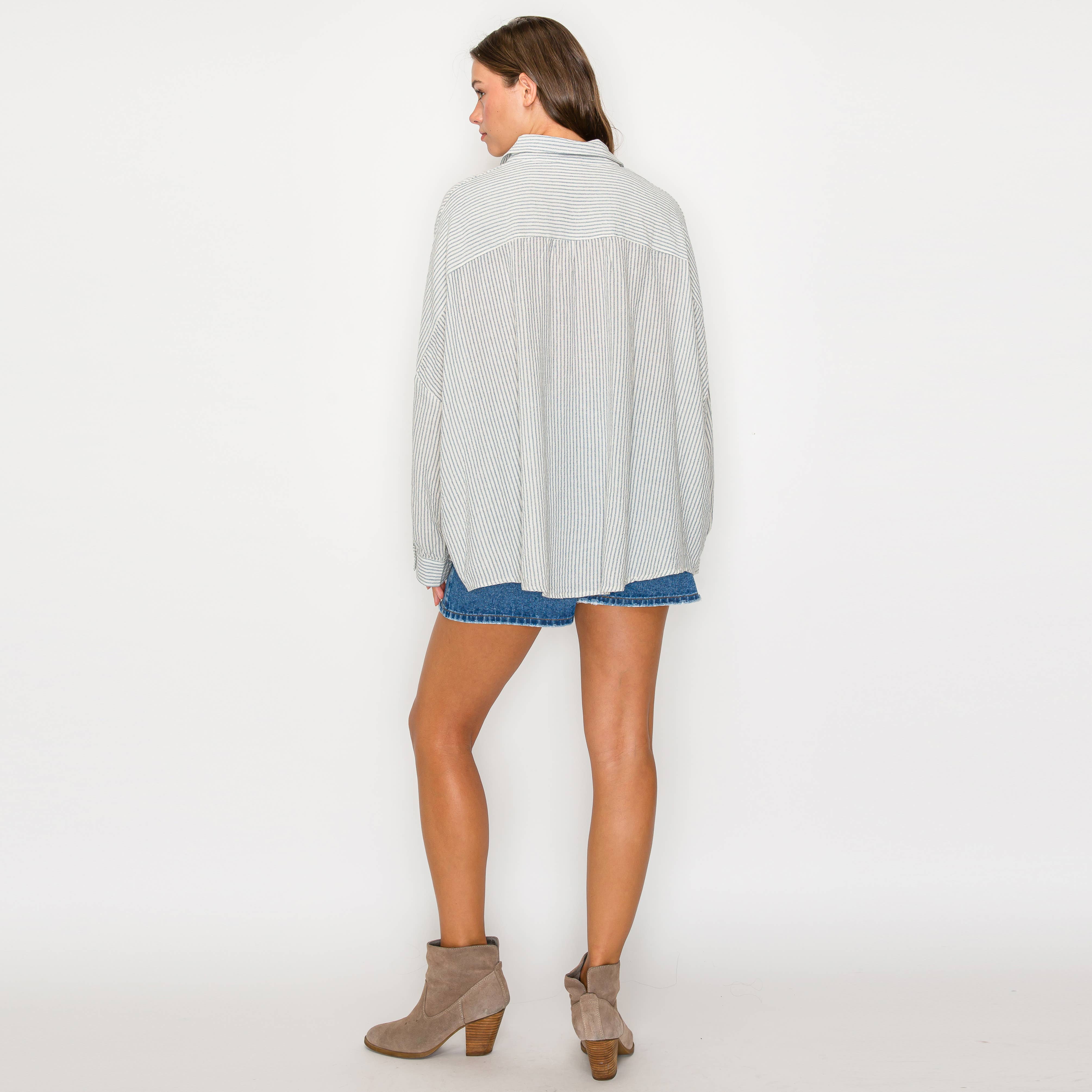 Oversized shirts lover - DENIM BLUE