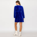 Elsa ice skating velvet mini dress