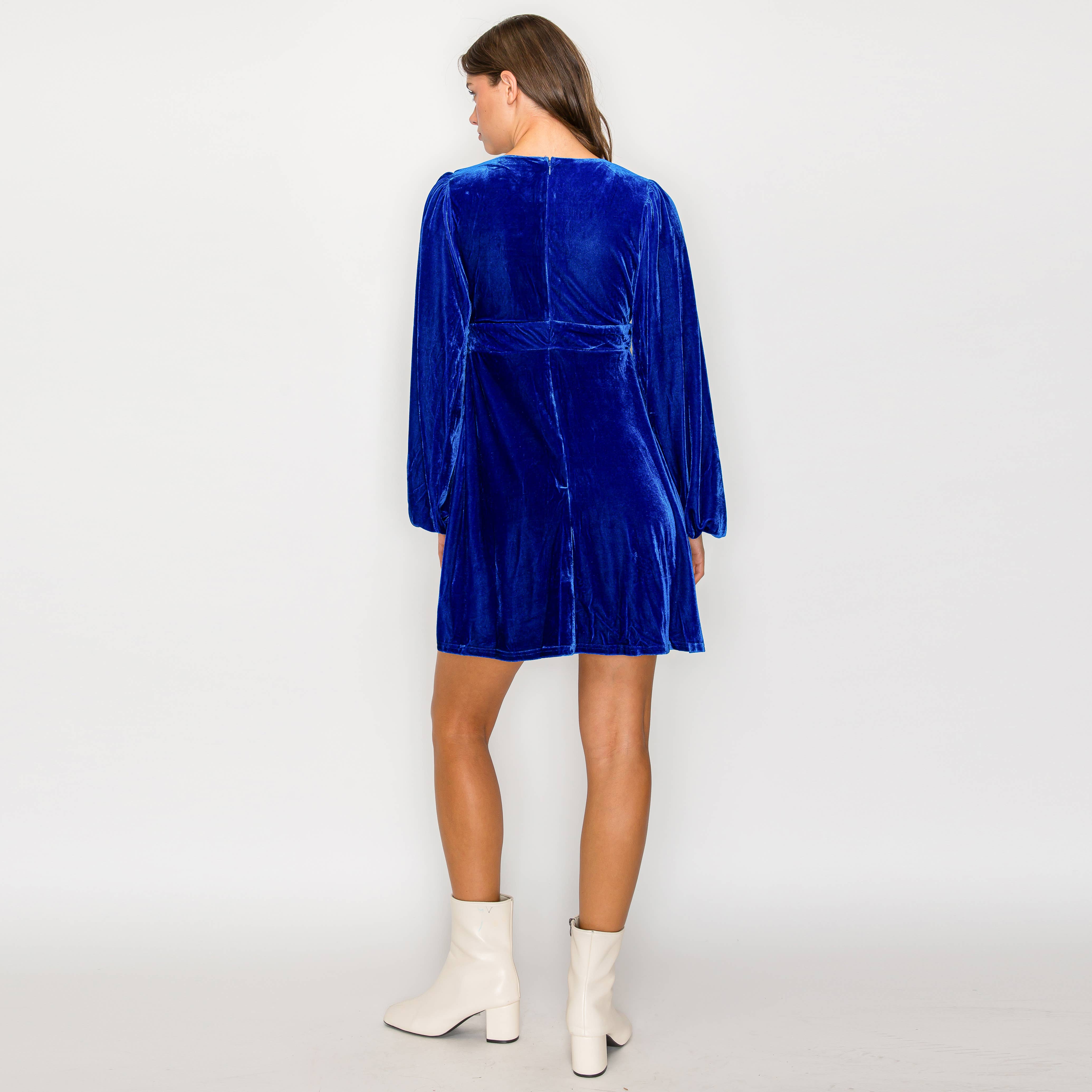 Elsa ice skating velvet mini dress