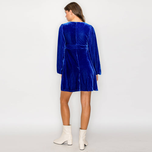 Elsa ice skating velvet mini dress