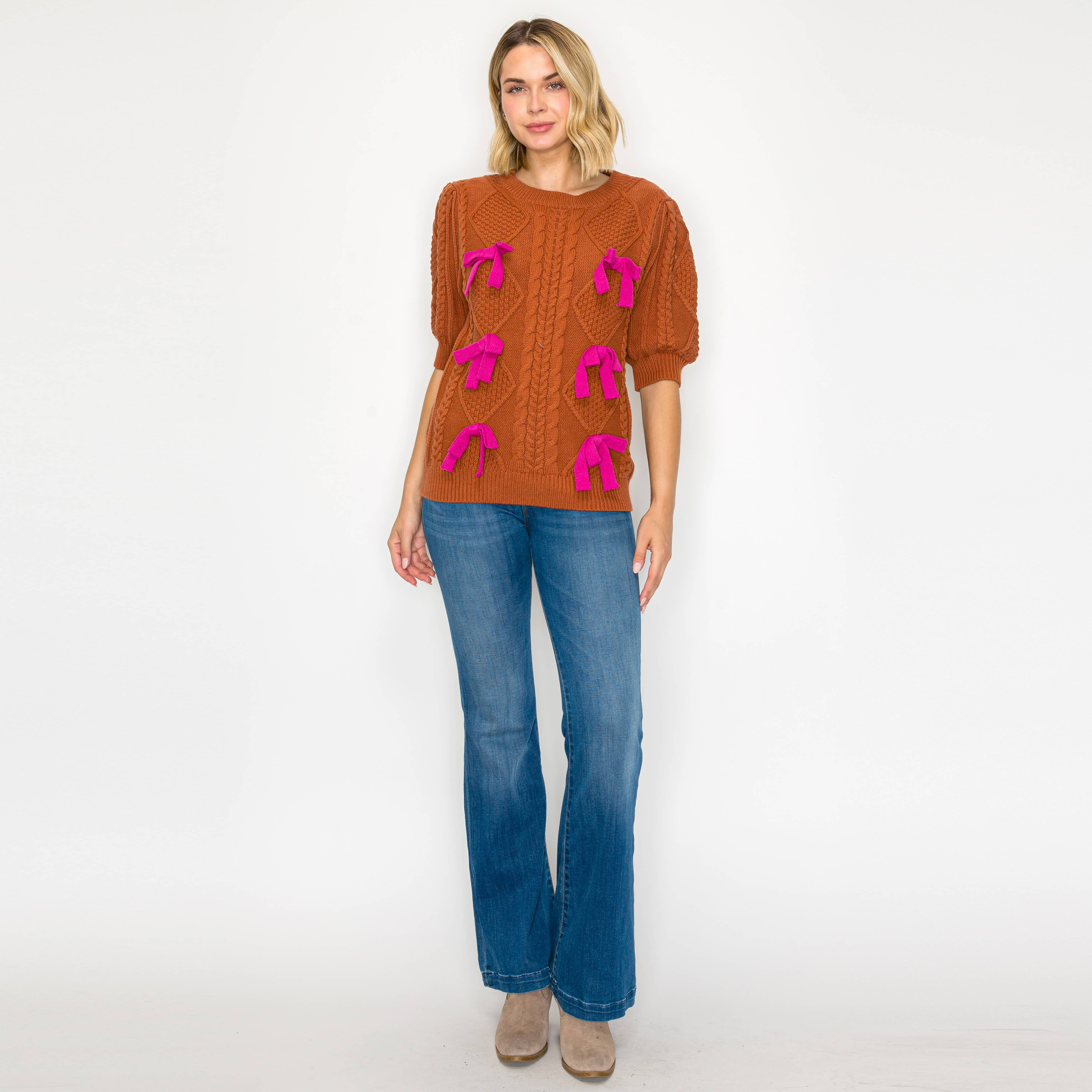 Love Love Bow Sweater Top