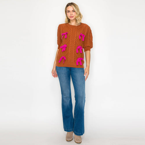 Love Love Bow Sweater Top - LWSW1202