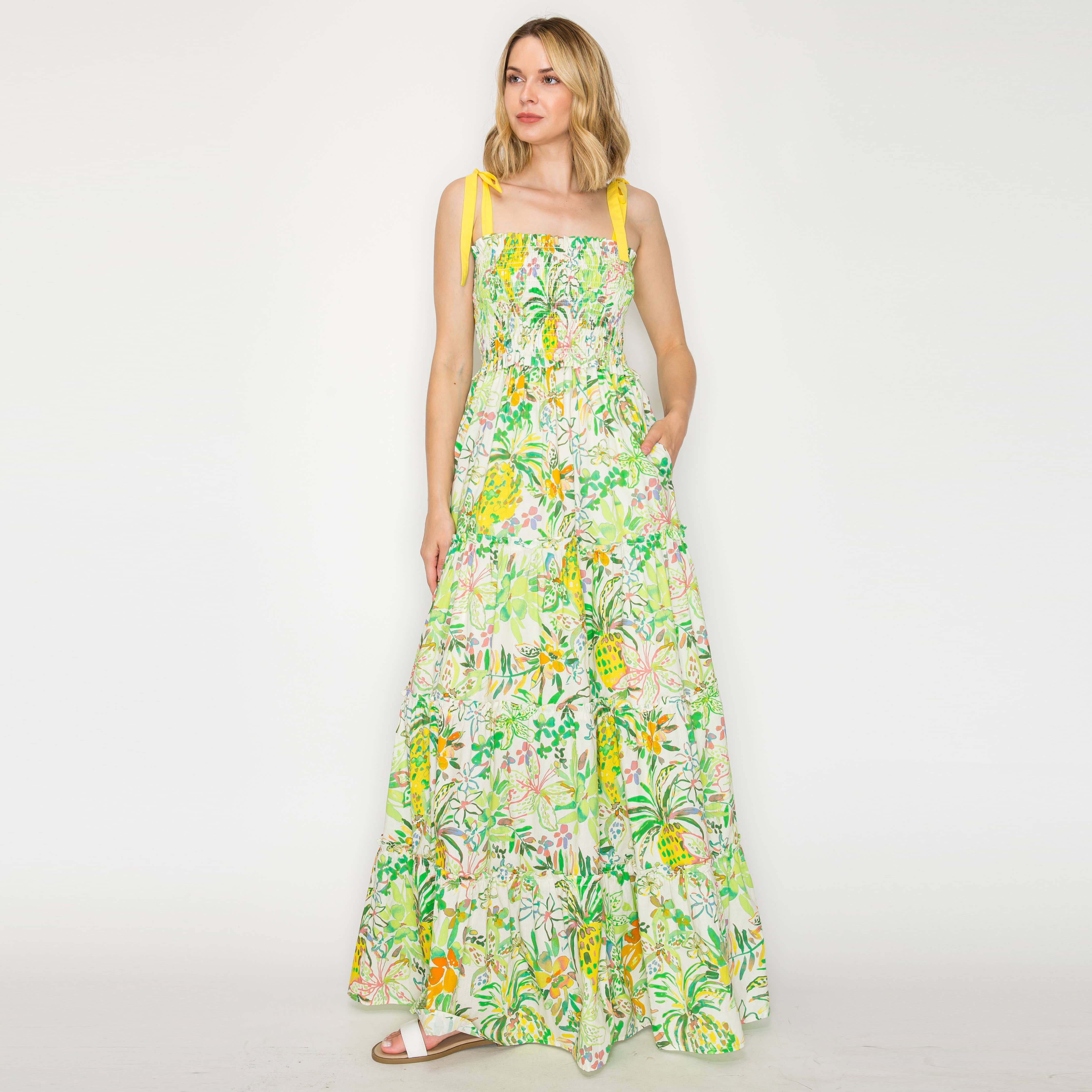Pineapple Yellow Maxi Dress
