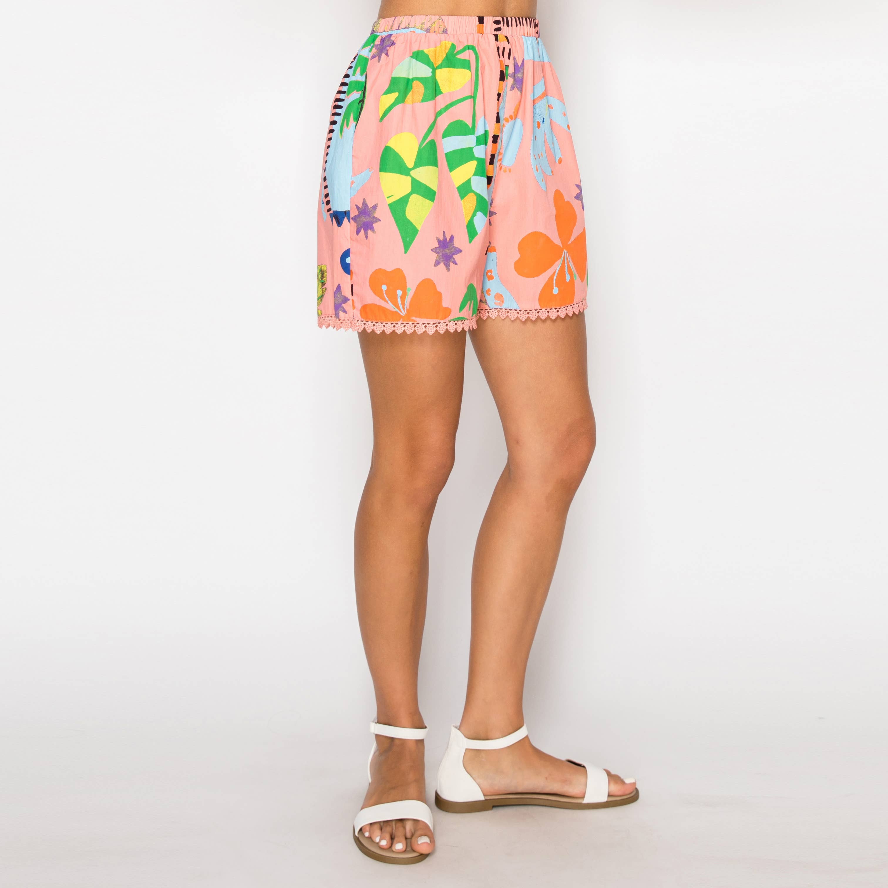 Coral Retro Tropical Print SET