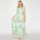 Summer Romantic Garden with Shell Maxi Dress