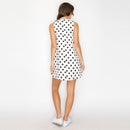 I LOVE POLKA DOTS White Mini Dress