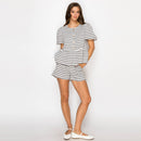 Black & White Summer French Boucle Shorts