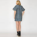 Flower Polka Dots Mini Dress
