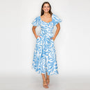 Santorini Swirl Midi Dress