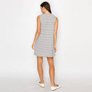 Black & White Stripe French Boucle Shift Mini Dress- LWD3017