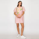 Flower Piece Print Mini Dress
