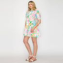 Garden Flower Print Mini Dress