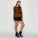 Classic is forever Brown polka dots Peplum Jacket- LWJ1162