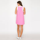Taffy Pink & White Retro Mod Look Mini dress - LWD2903 