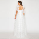 Ethereal Garden Ruffle Mesh Gown