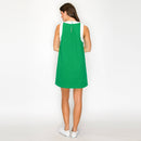 Kelly Green & White Retro Mod Look Mini dress - LWD2903